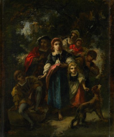 Kinder im Wald von Narcisse Virgile Diaz de la Peña
